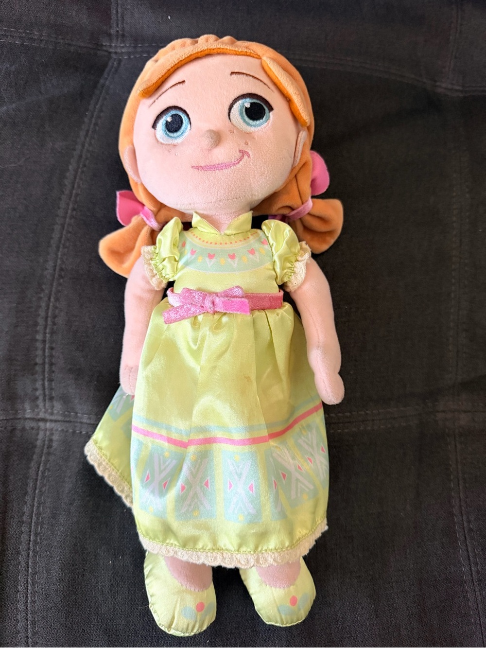 Disney Plush Princess Doll in Light Green Dress with Pink Accents